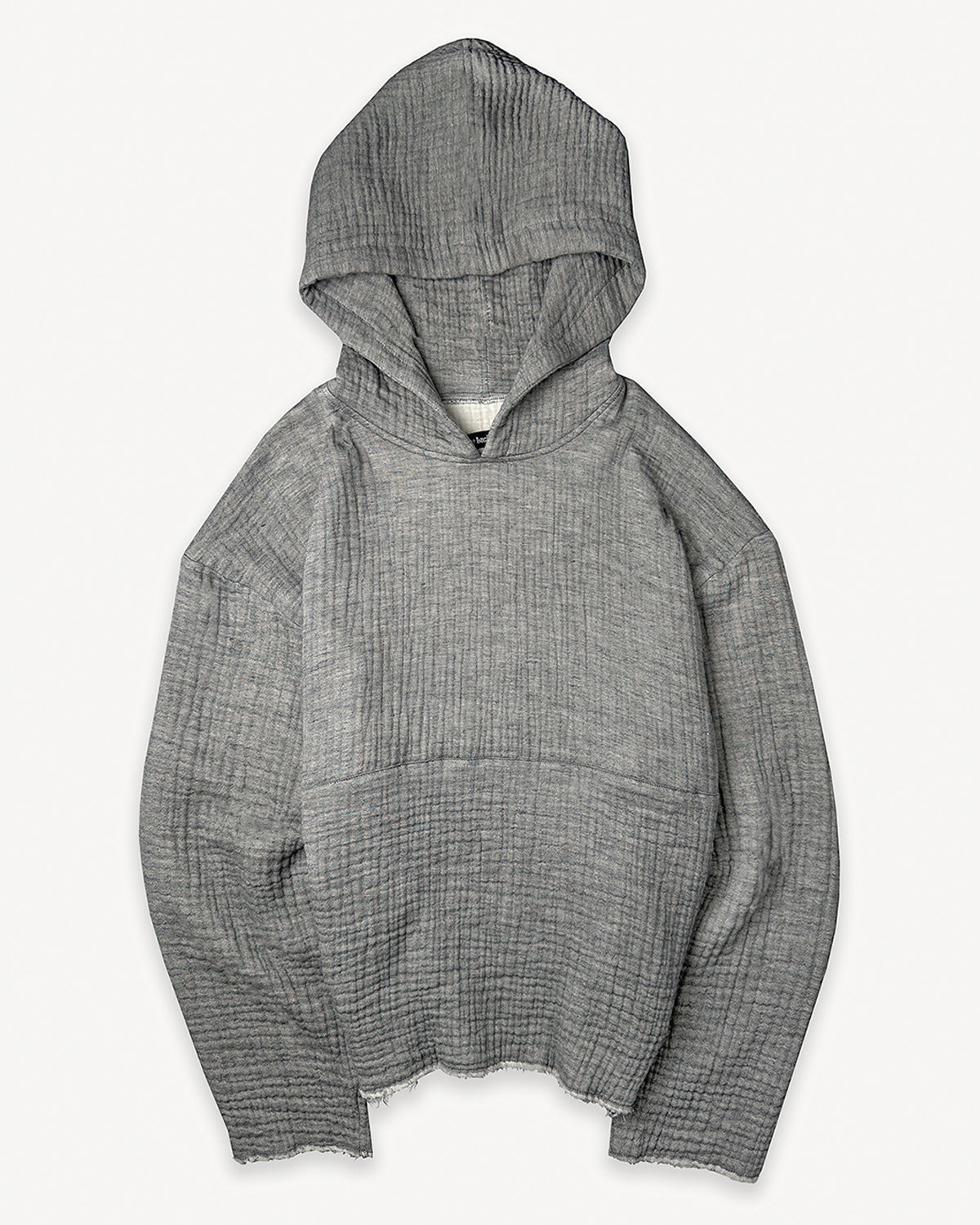 CROPPED WAFFLE HOODIE