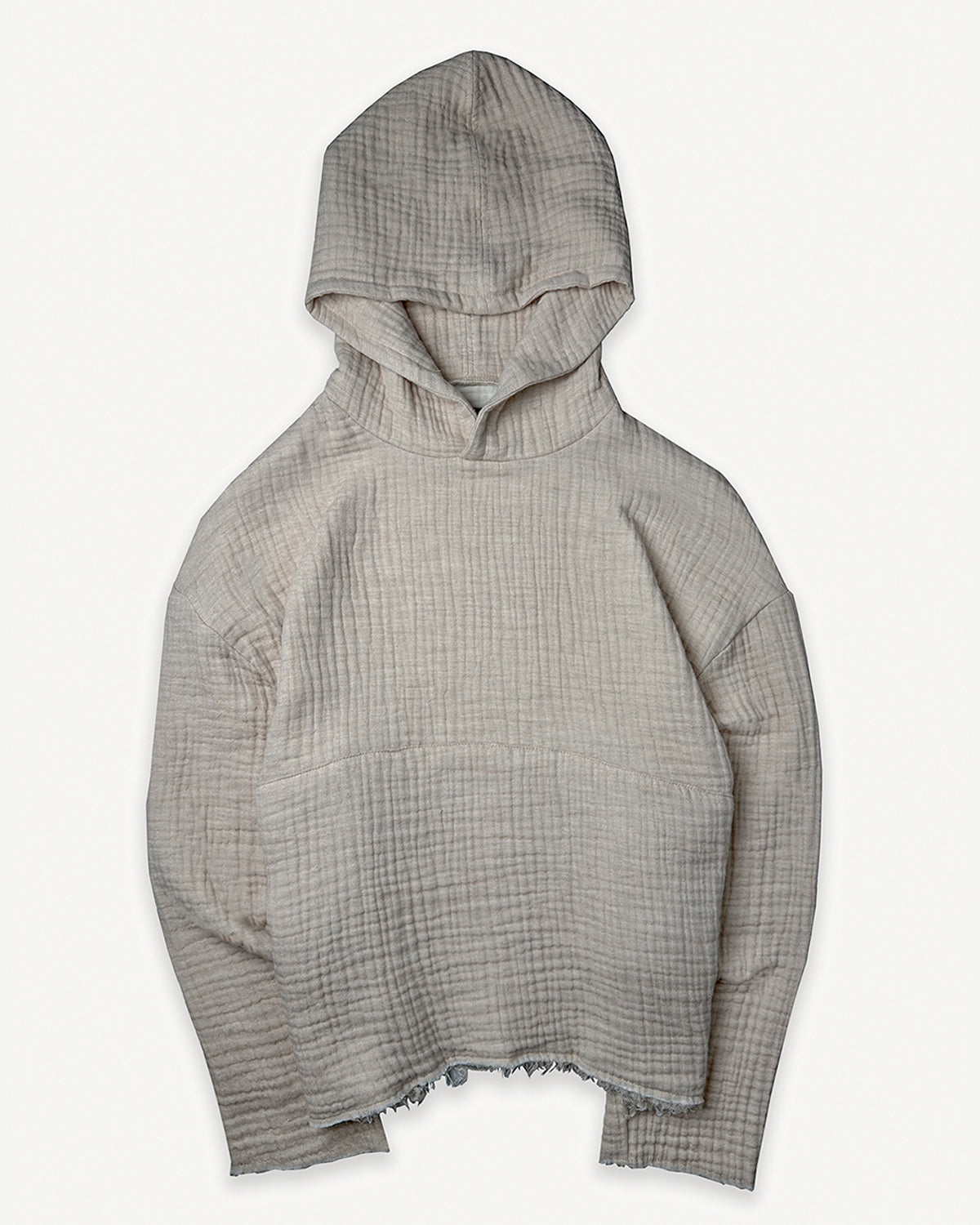 CROPPED WAFFLE HOODIE