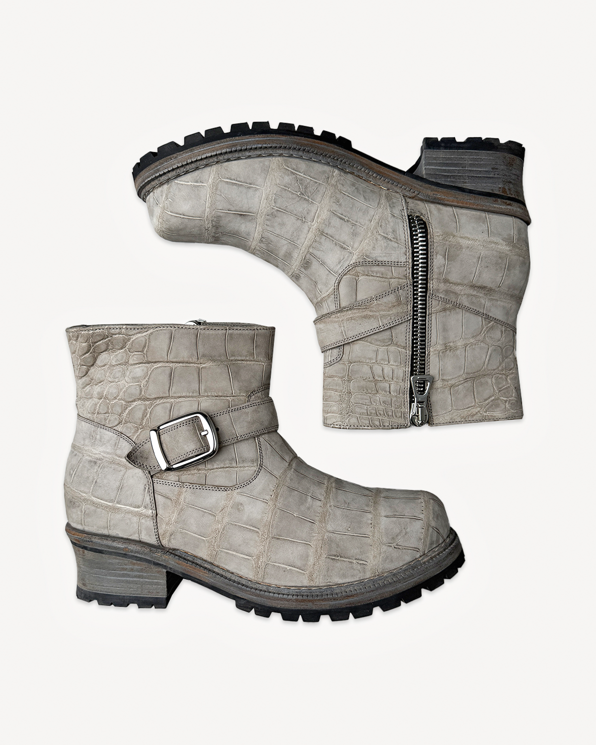 Ash Rider Chopped Crocodile Boots