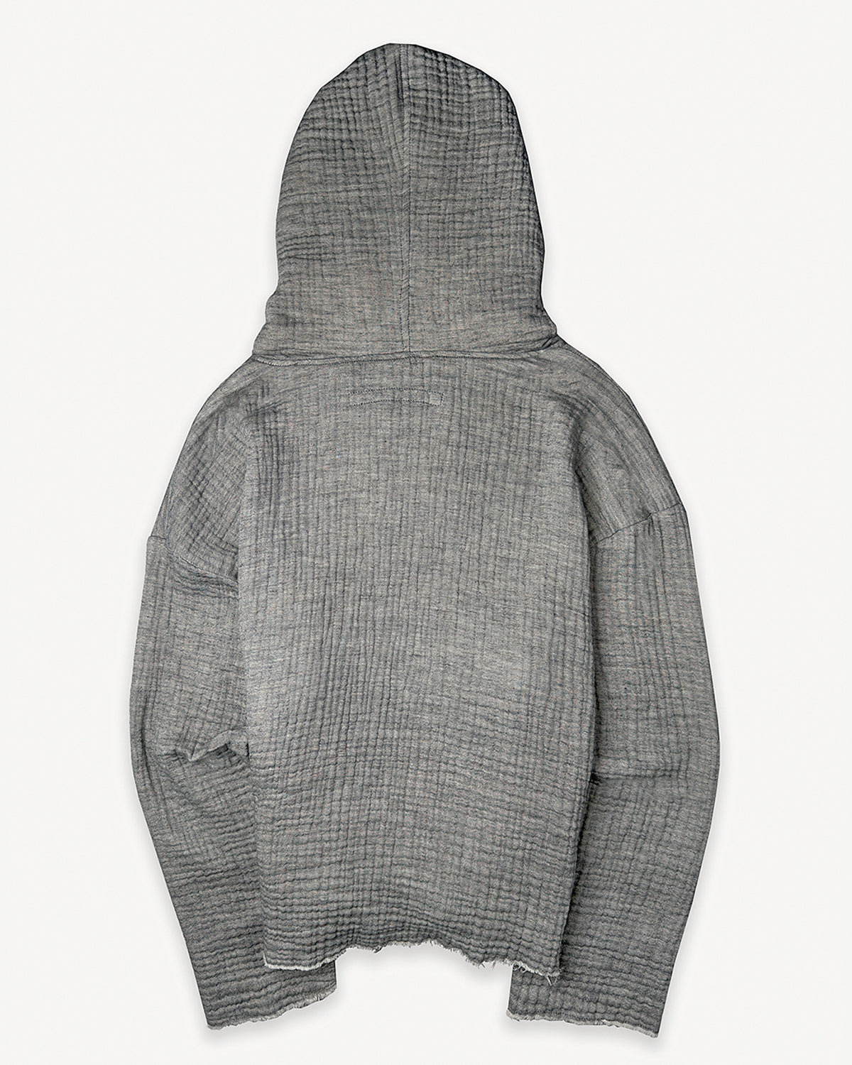 CROPPED WAFFLE HOODIE