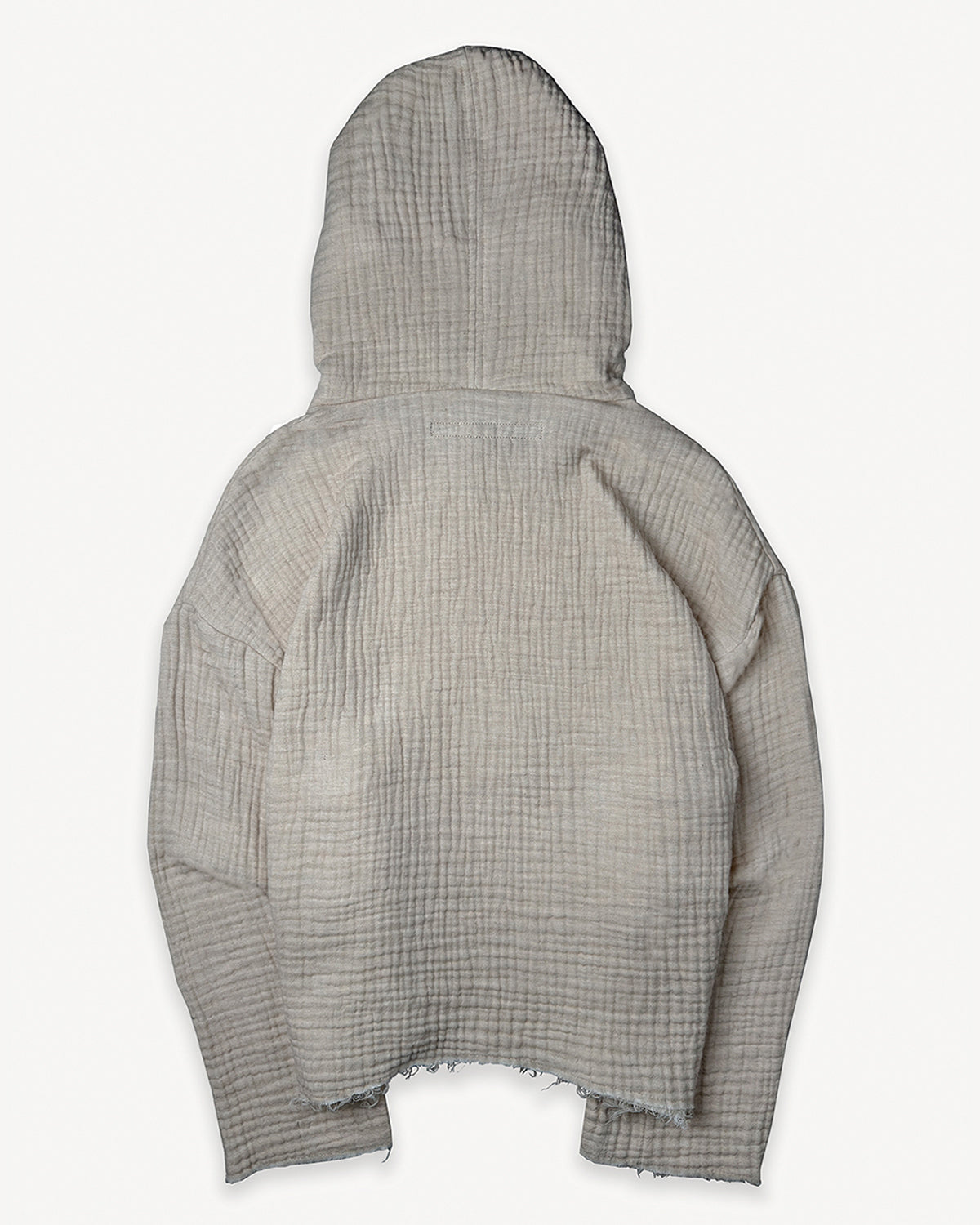 CROPPED WAFFLE HOODIE