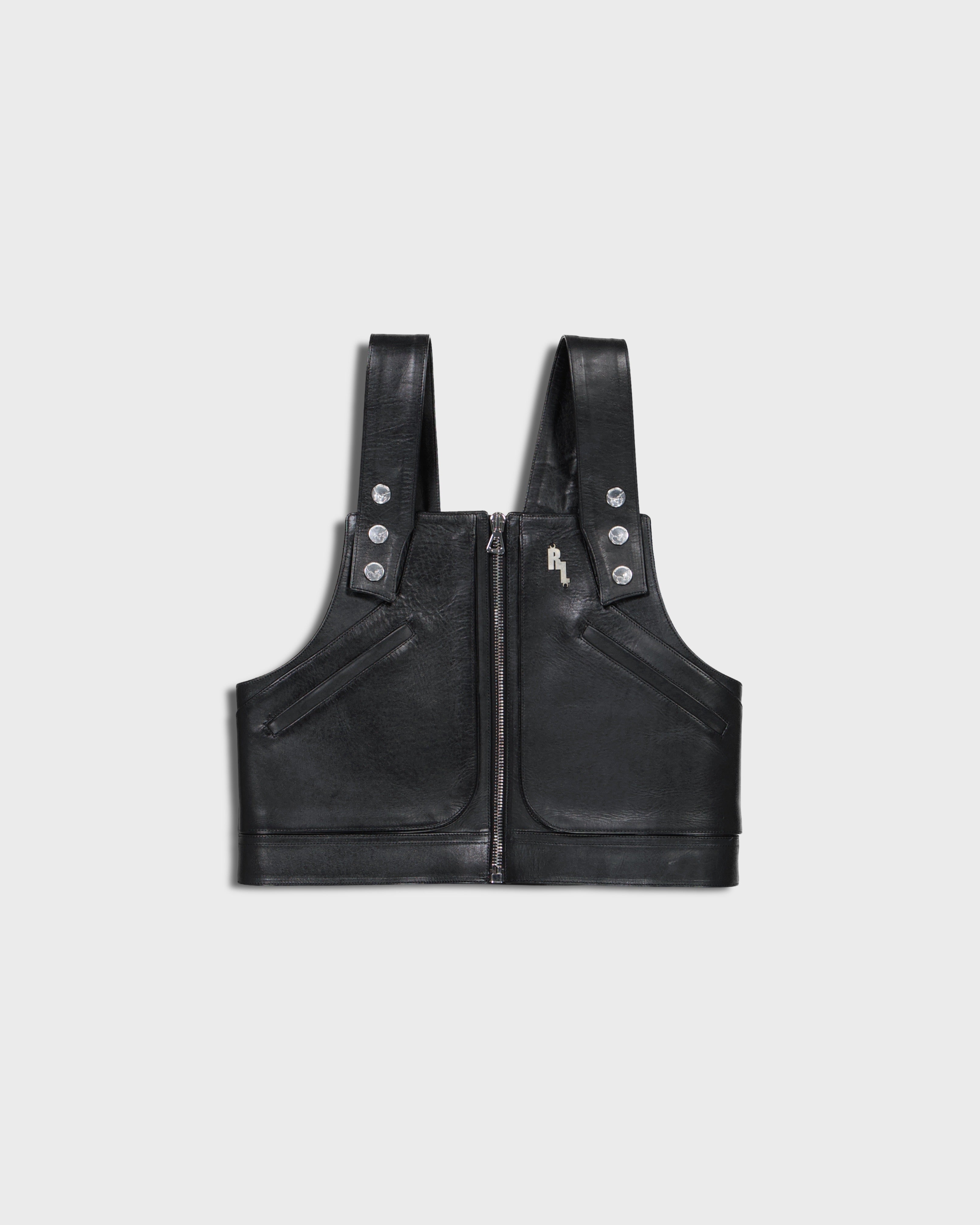 Waxed Leather Utility Vest