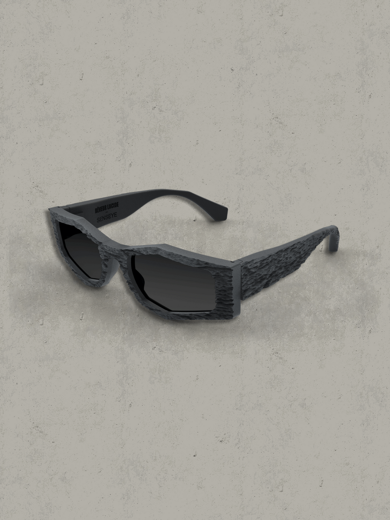 Eco-friendly eyewear made from sustainable materials with a unique, numbered design.